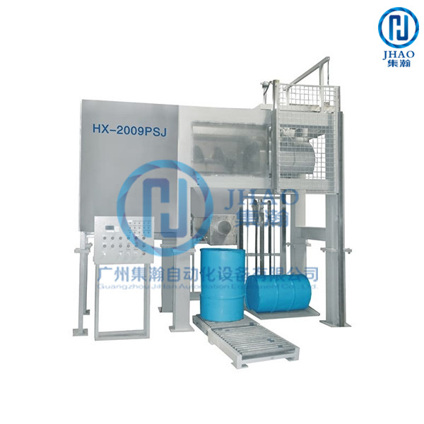 Complete set of automatic breaking and metering equipment for barrel packed solid polyester polyols